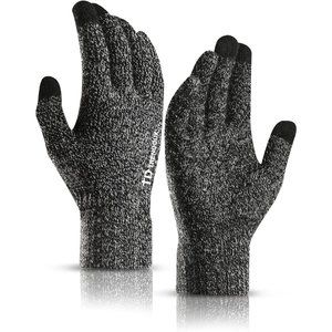 Winter Gloves Men Women - Anti Slip Warm Lining Knit Touch Screen Glove